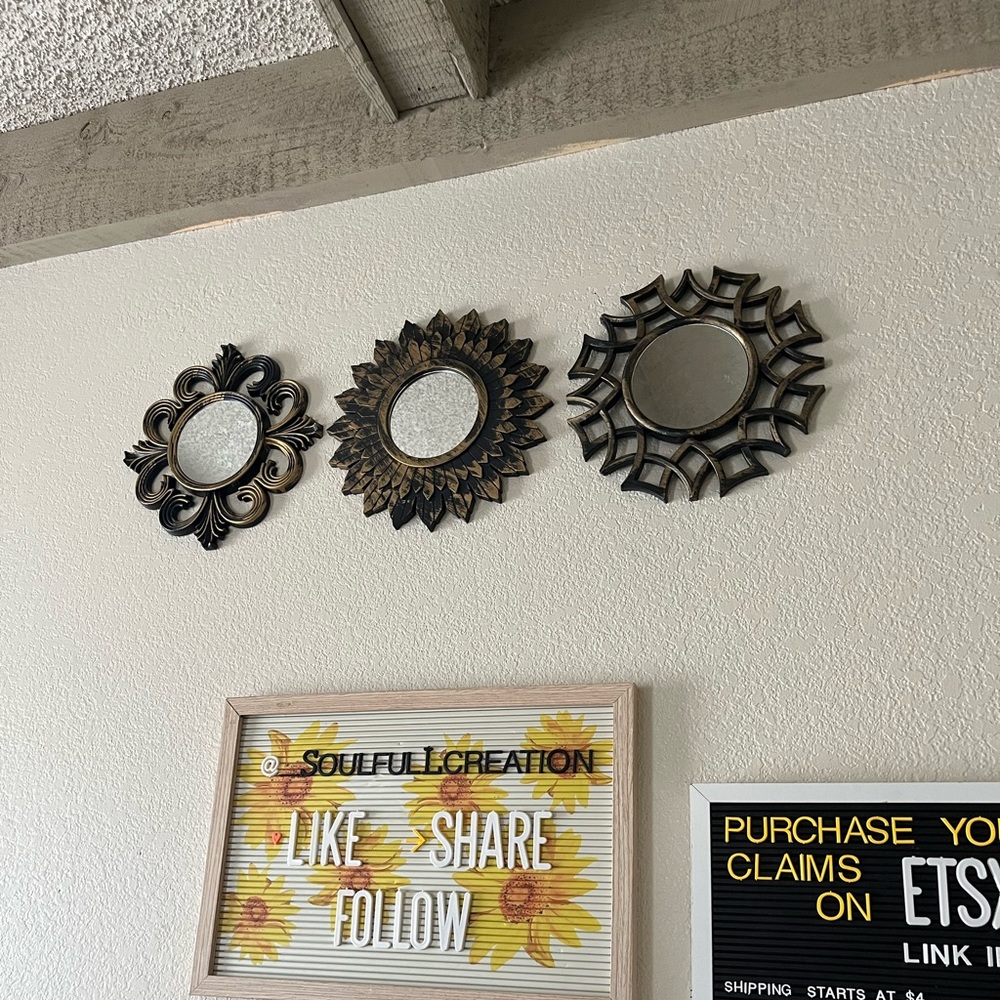 3pcs Ornate Mirrors